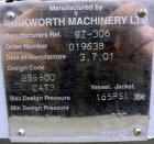 Used Stainless Steel Winkworth Machinery 1 Gallon Double Arm Mixer, Model 8Z SS