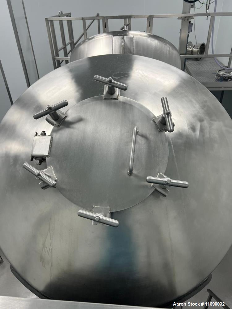 Used Bush 125 Cubic Foot Stainless Steel V Blender | Industrial Sanitary Powder Blender