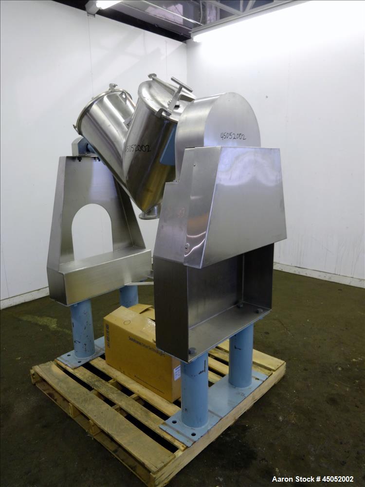 Used Stainless Steel Patterson-Kelley Twin Shell Dry Blender, 2 Cubic Feet Capa