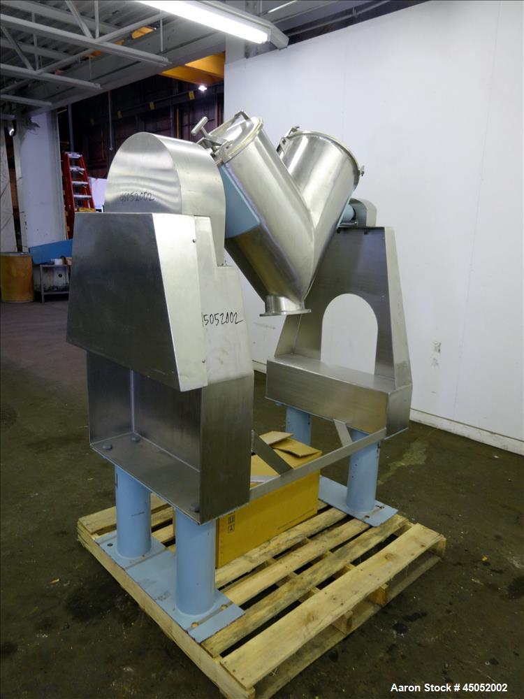 Used Stainless Steel Patterson-Kelley Twin Shell Dry Blender, 2 Cubic Feet Capa