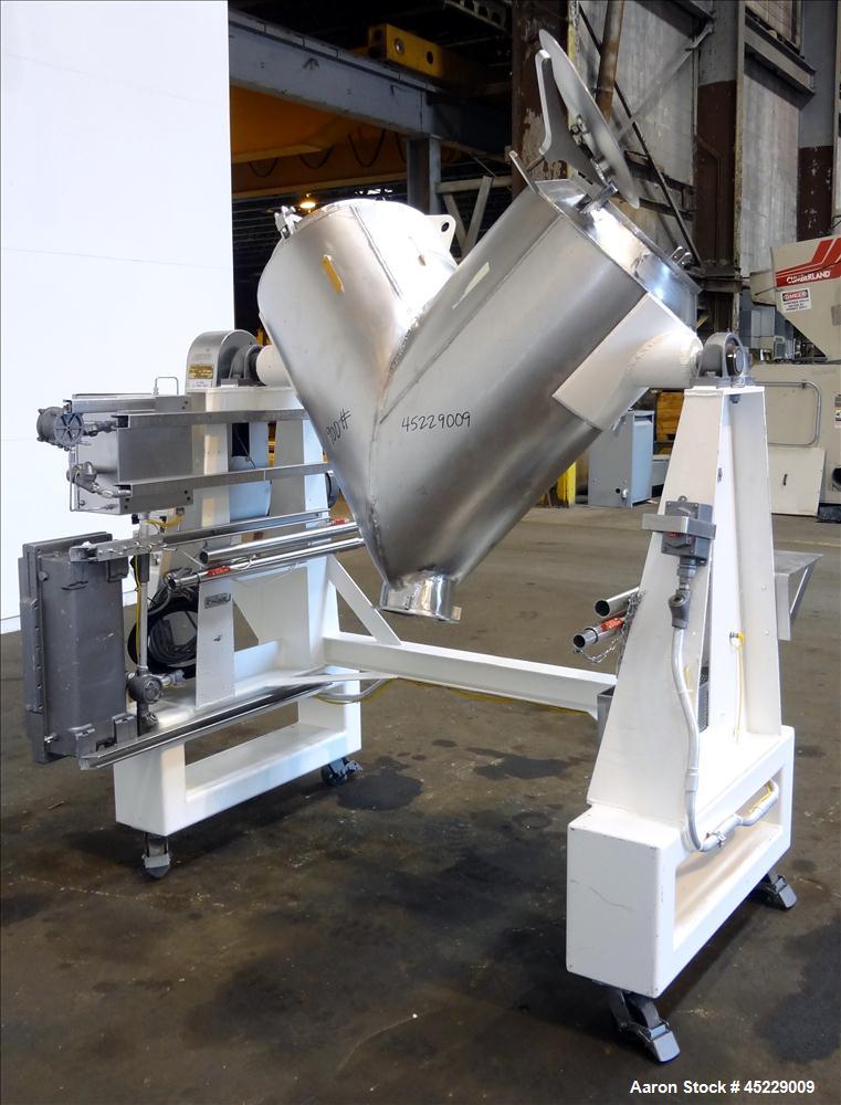 Used- Stainless Steel ESMV 10 Cubic Foot V-Blender