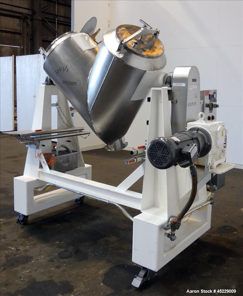 Used- Stainless Steel ESMV 10 Cubic Foot V-Blender