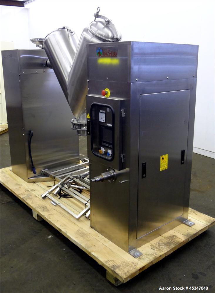 Used Yong Sheuan V-Blender, 2 cuft. SS