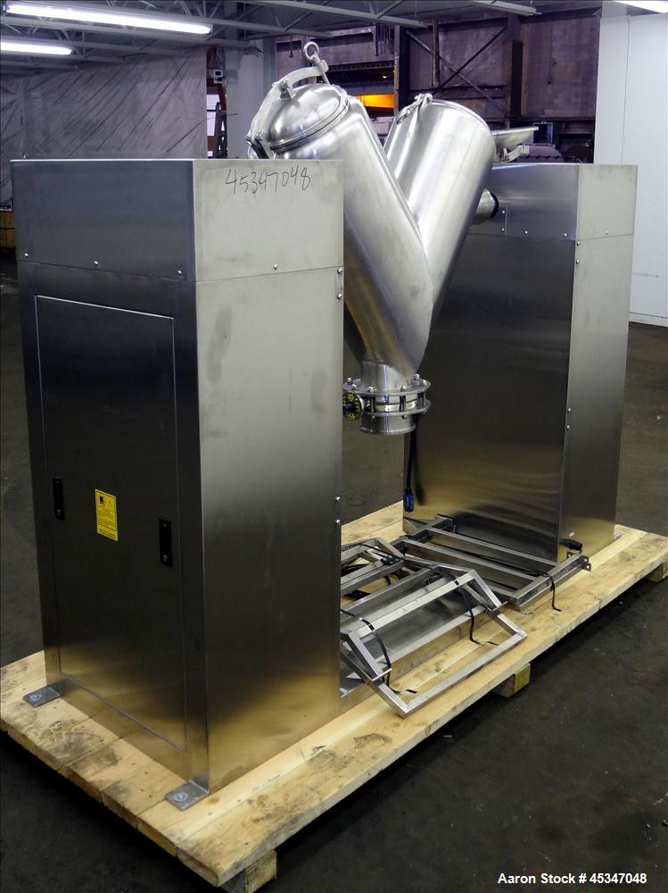 Used Yong Sheuan V-Blender, 2 cuft. SS
