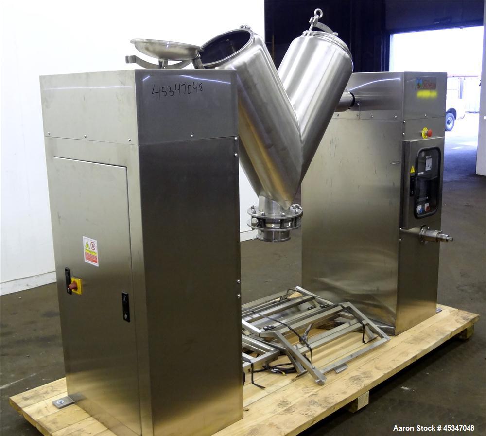 Used Yong Sheuan V-Blender, 2 cuft. SS