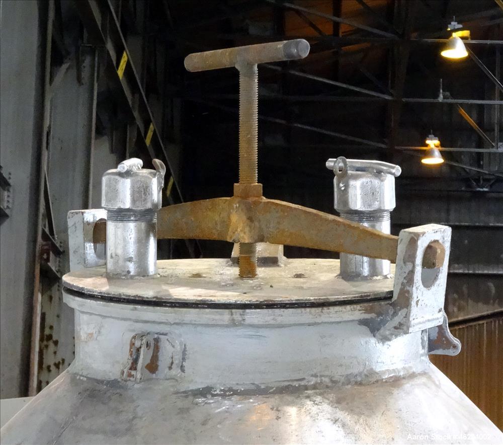 Used Double Cone Blender, Approximately 30 Cubic Feet, 304 Stainless Steel.