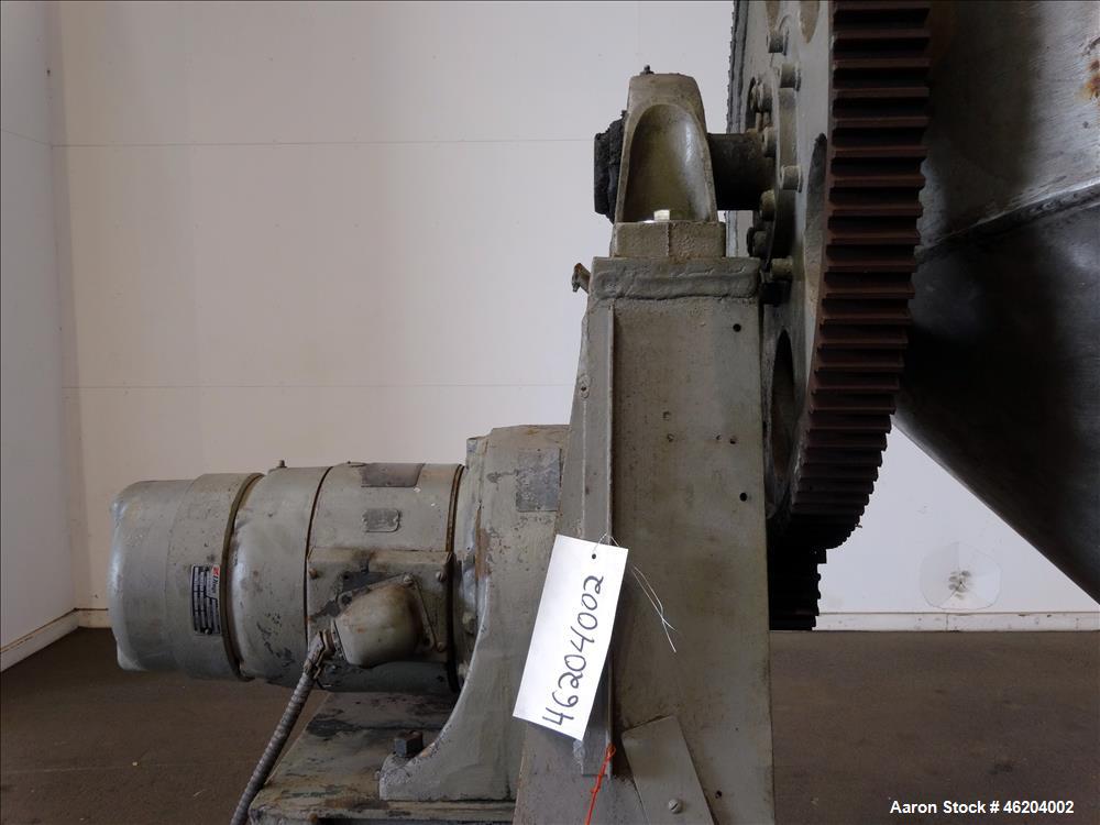 Used Double Cone Blender, Approximately 30 Cubic Feet, 304 Stainless Steel.