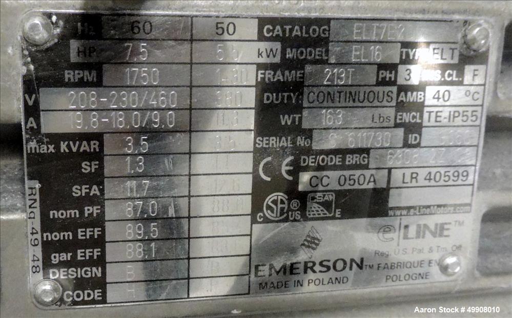 Used Patterson-Kelley Twin Shell Dry Blender, 5 Cubic Foot Capacity, Stainless