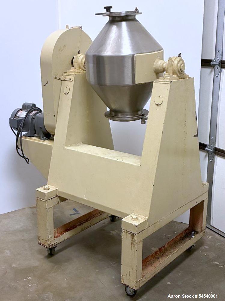 Used Apex Type 583 Stainless Steel Double Cone Blender – 2 Cubic Foot (58 Liter) Capacity