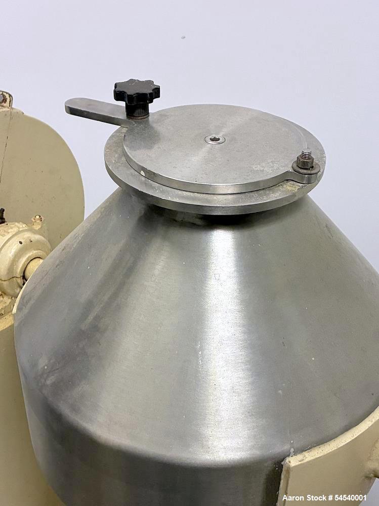 Used Apex Type 583 Stainless Steel Double Cone Blender – 2 Cubic Foot (58 Liter) Capacity