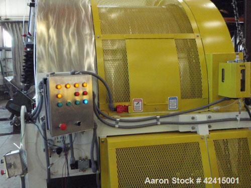 Used Continental "Rollo-Mixer" Mark VII, model 62-67/35S. 67 Cubic feet, 304L stainless steel, 7.5 hp TEFC inverter duty motor and cyclo drive for Class II service, 10" x 20" discharge chute, 10" x 2...