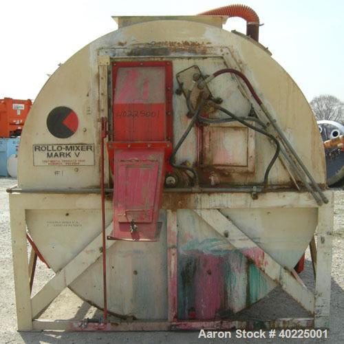 USED: Continental Products Rollo-Mixer, model 74-229, carbon steel. Approximate 88'' diameter x 106'' long horizontal mixing chamber. 229 cubic foot load volume. Top feed, side discharge with door. (...