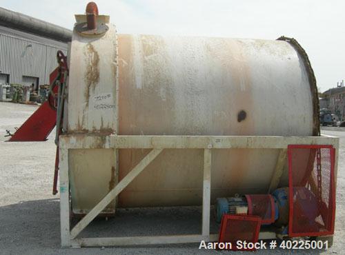 USED: Continental Products Rollo-Mixer, model 74-229, carbon steel. Approximate 88'' diameter x 106'' long horizontal mixing chamber. 229 cubic foot load volume. Top feed, side discharge with door. (...