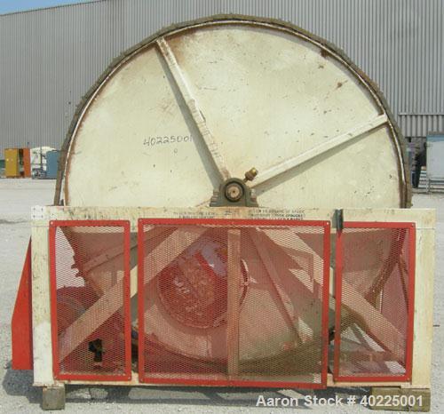 USED: Continental Products Rollo-Mixer, model 74-229, carbon steel. Approximate 88'' diameter x 106'' long horizontal mixing chamber. 229 cubic foot load volume. Top feed, side discharge with door. (...
