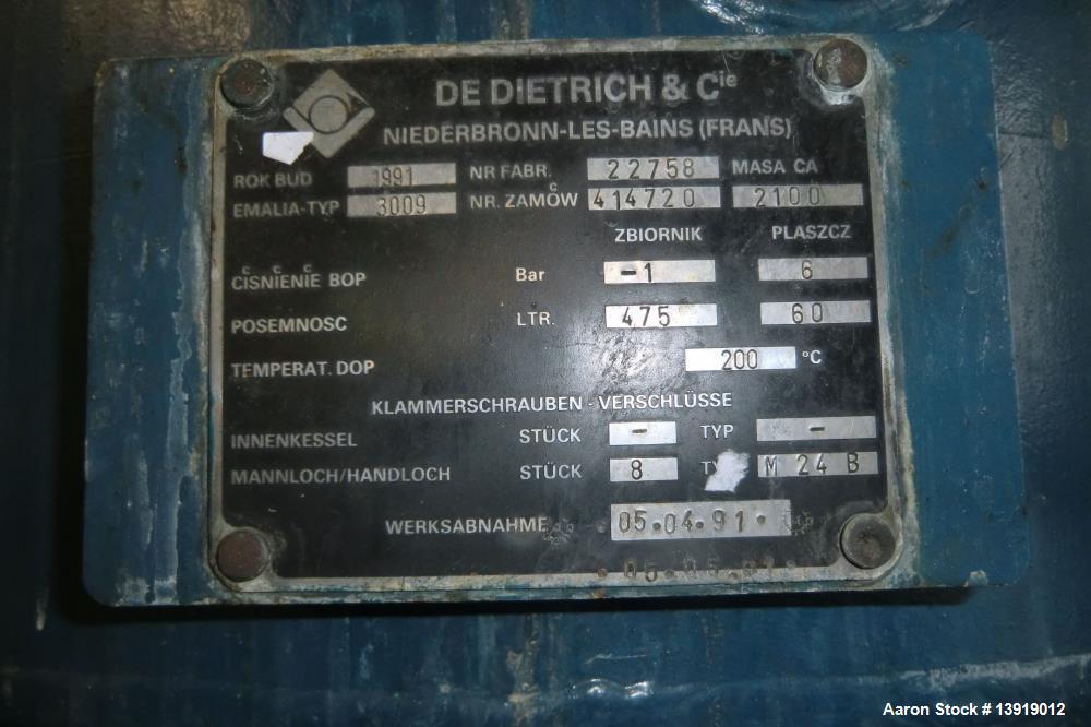 Used DeDietrich & Cie Glass Lined Double Cone Dryer