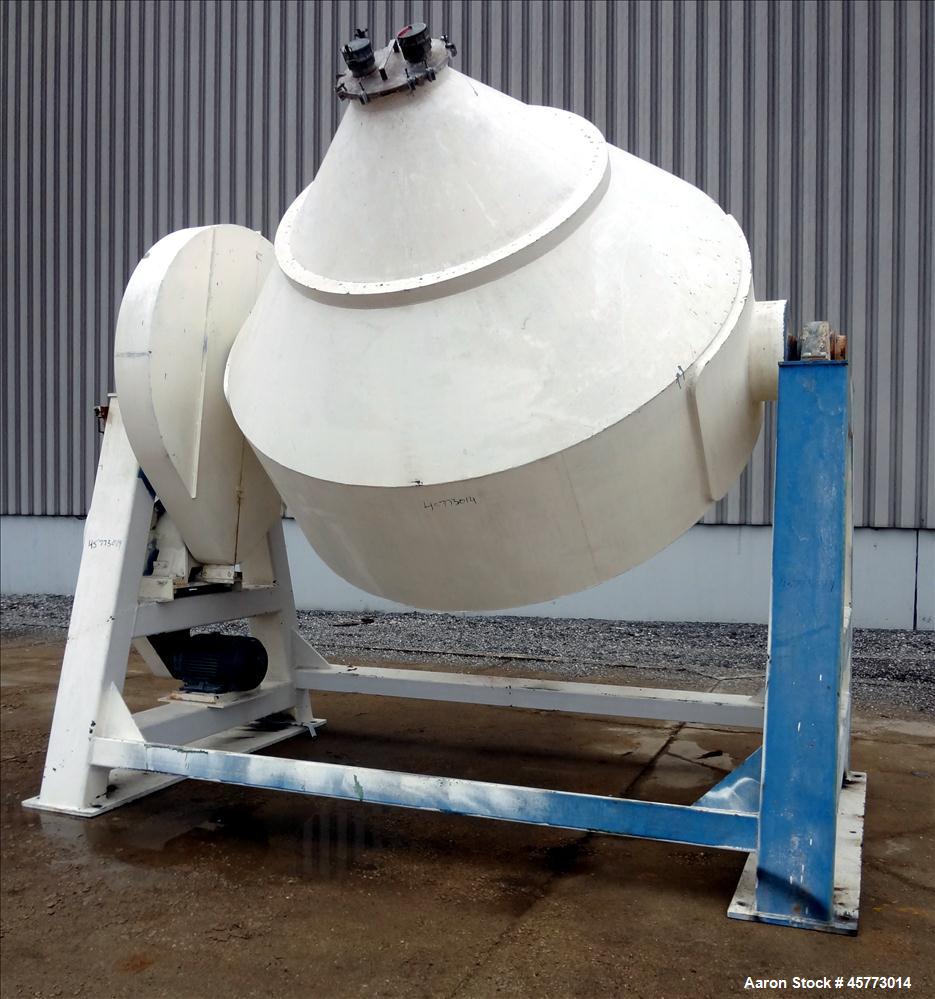 Used Double Cone Blender, Stainless Steel.