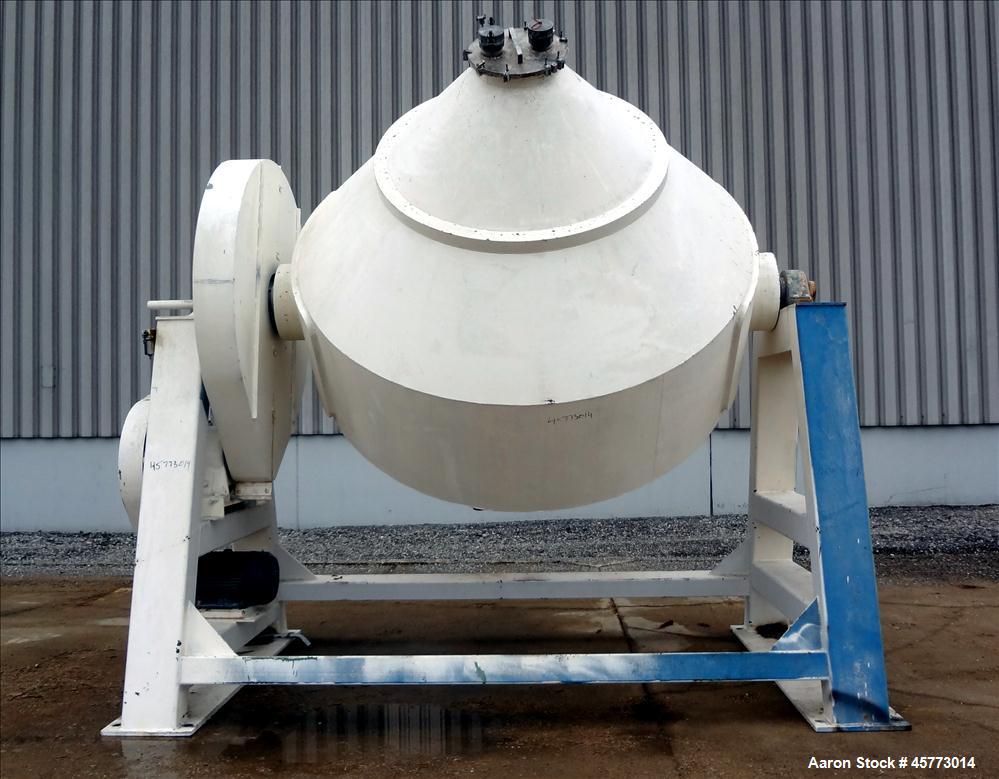 Used Double Cone Blender, Stainless Steel.