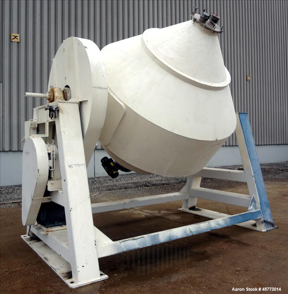 Used Double Cone Blender, Stainless Steel.