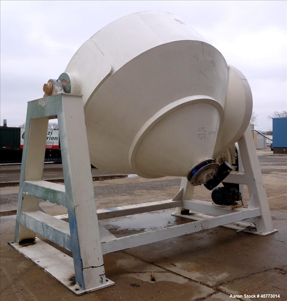 Used Double Cone Blender, Stainless Steel.