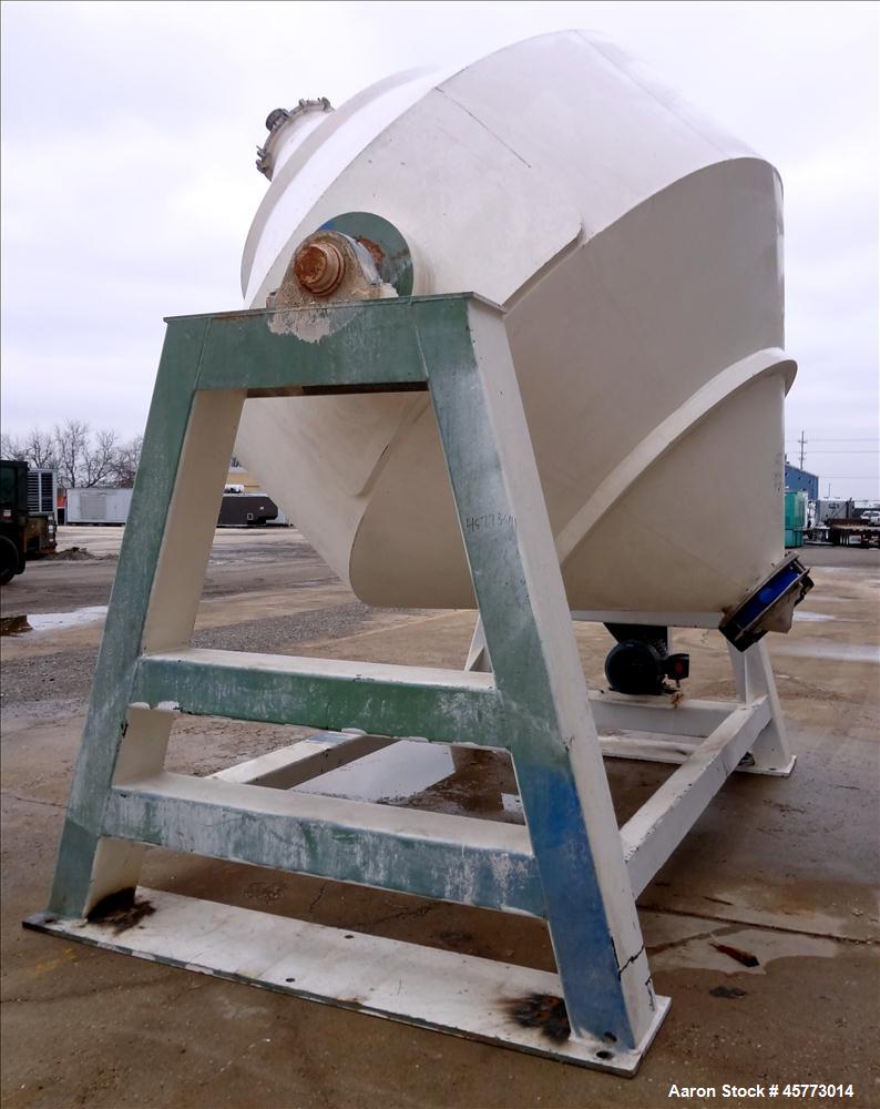 Used Double Cone Blender, Stainless Steel.