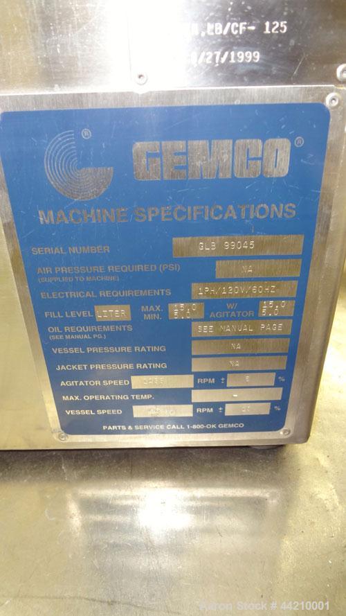 Used- Stainless Steel Gemco Slant Cone Lab Blender, 8 Quart (0.26 Cubic Feet) Wo