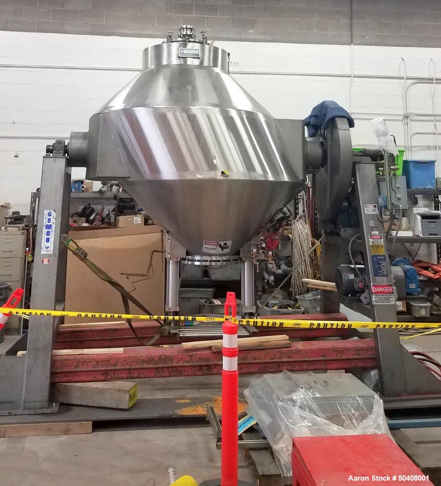 Used Gemco Double Cone GemcoMatic Blender, Offset / Slant Blender.