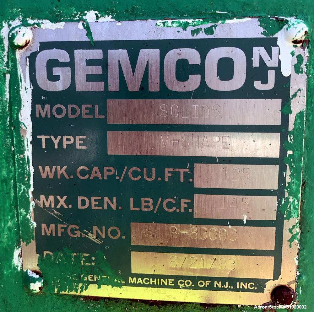 Gemco 125 Cubic Foot Twin Shell Solids Blender