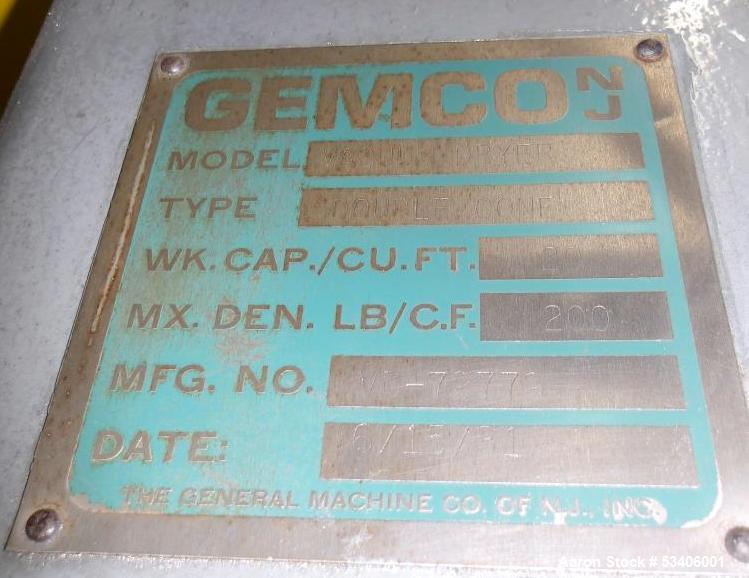 Gemco, Model Vacuum Dryer, Type Double Cone.