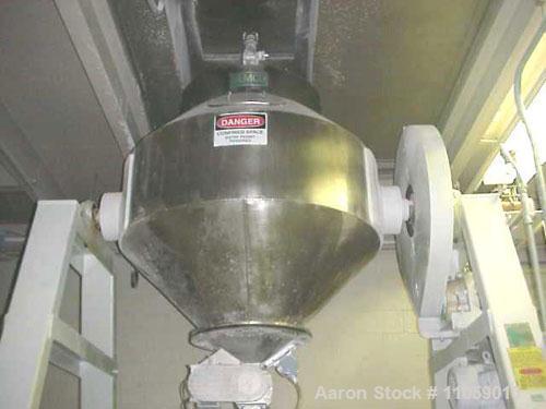 Used-30 Cubic Foot Gemco Stainless Steel Double Cone Blender