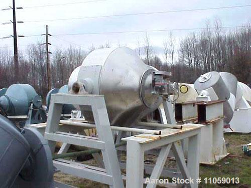 Used-30 Cubic Foot Gemco Stainless Steel Double Cone Blender