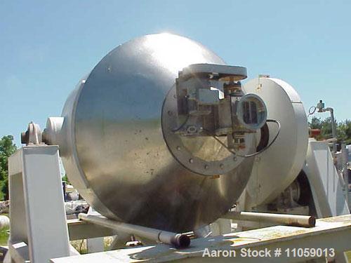 Used 30 Cubic Foot Gemco Stainless Steel Double Cone Blender