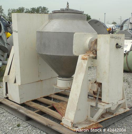 Used- Stainless Steel Gemco Double Cone Blender, 10 cubic feet