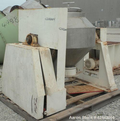 Used Stainless Steel Gemco Double Cone Blender, 10 cubic feet
