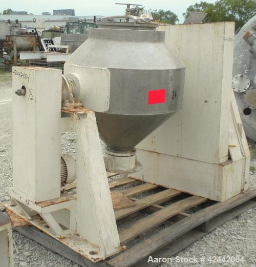 Used- Stainless Steel Gemco Double Cone Blender, 10 cubic feet