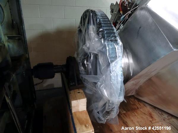 Used Stianless Steel Gemco 75 cu ft slant cone blender, model HI.SP.AGIT.GEMCO