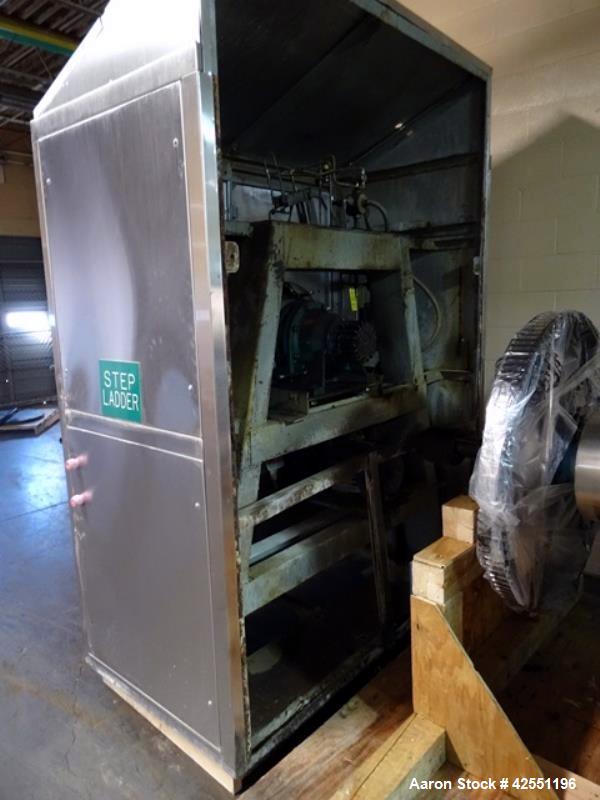 Used Stianless Steel Gemco 75 cu ft slant cone blender, model HI.SP.AGIT.GEMCO