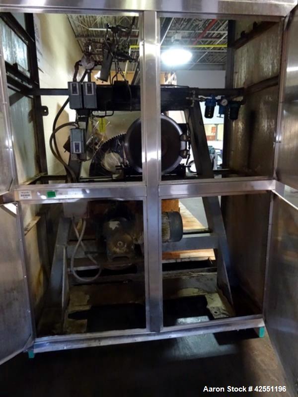 Used Stianless Steel Gemco 75 cu ft slant cone blender, model HI.SP.AGIT.GEMCO