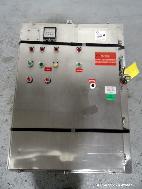 Used Stianless Steel Gemco 75 cu ft slant cone blender, model HI.SP.AGIT.GEMCO