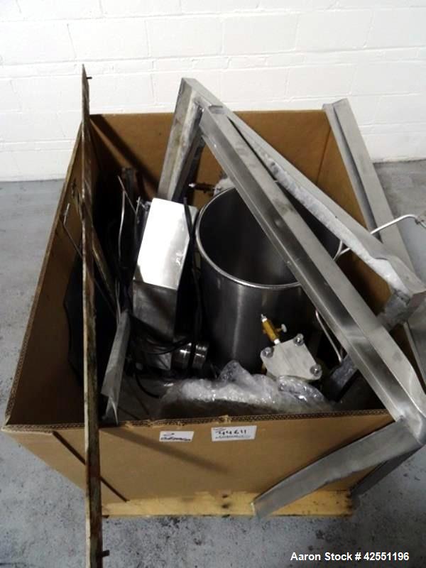 Used Stianless Steel Gemco 75 cu ft slant cone blender, model HI.SP.AGIT.GEMCO