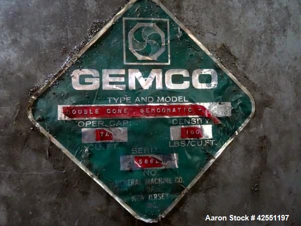 Used Stainless Steel Gemco 75 cu ft double cone blender