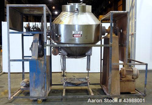 Used Stainless Steel Gemco Double Cone Blender, 30 Cubic Feet Working Capacity