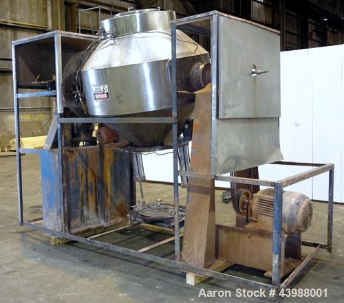 Used Stainless Steel Gemco Double Cone Blender, 30 Cubic Feet Working Capacity
