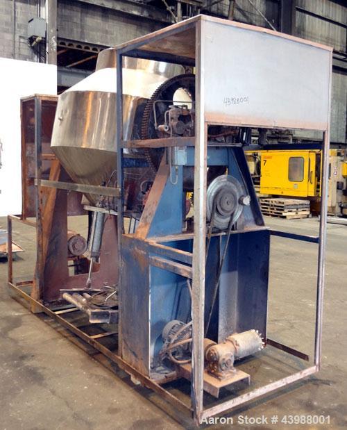 Used Stainless Steel Gemco Double Cone Blender, 30 Cubic Feet Working Capacity