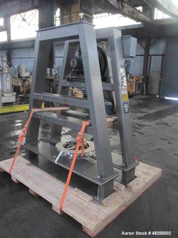 Used Gemco Double Cone Blender, 316 Stainless Steel, Approximate 50 Cubic Feet.