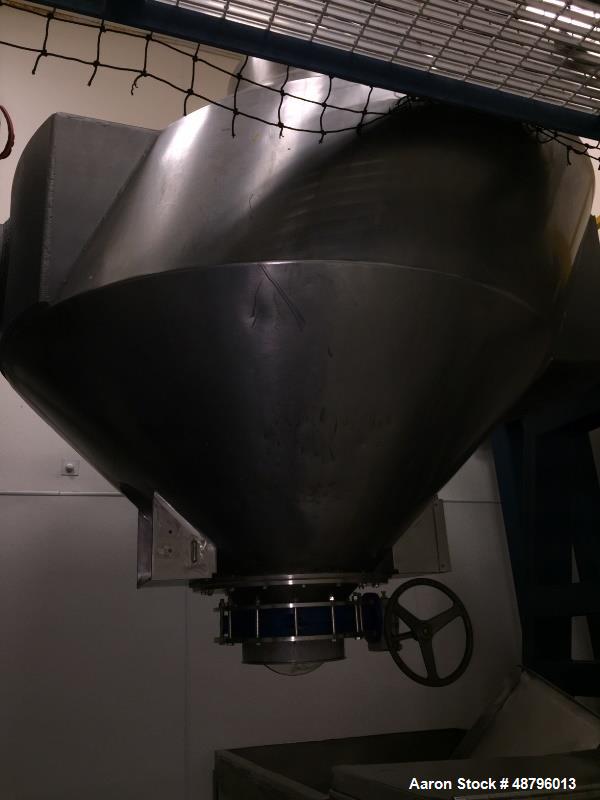 Used- Gemco 70 Cubic Foot Slant Cone Stainless Steel Blender