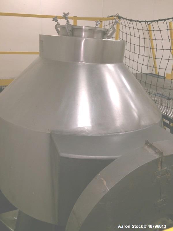 Used- Gemco 70 Cubic Foot Slant Cone Stainless Steel Blender