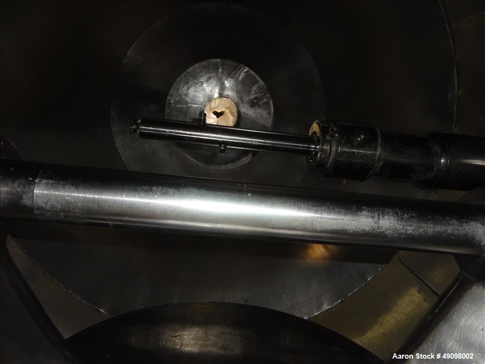 Used Gemco Double Cone Blender, Approximate 30 Cubic Feet, 304 Stainless Steel.