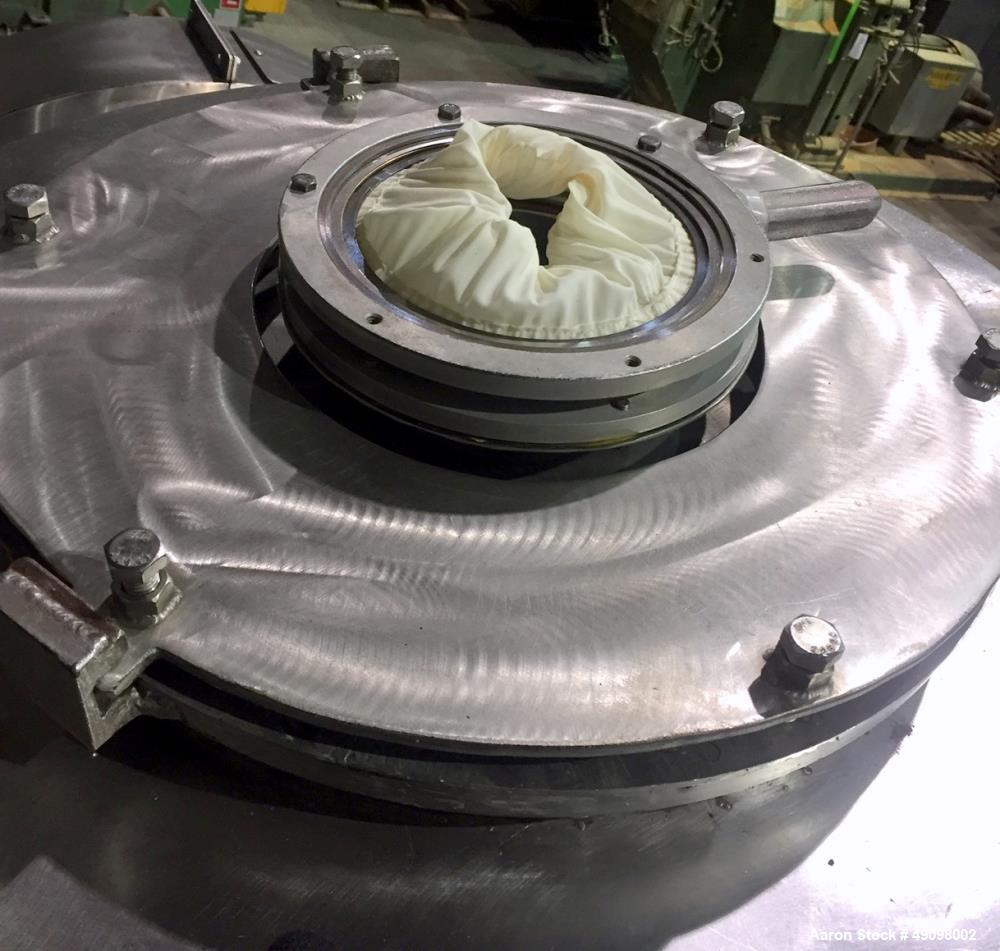 Used Gemco Double Cone Blender, Approximate 30 Cubic Feet, 304 Stainless Steel.