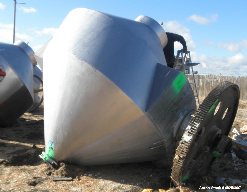 Used Slant Cone Mixer, approximately 250 cubic feet working capacity