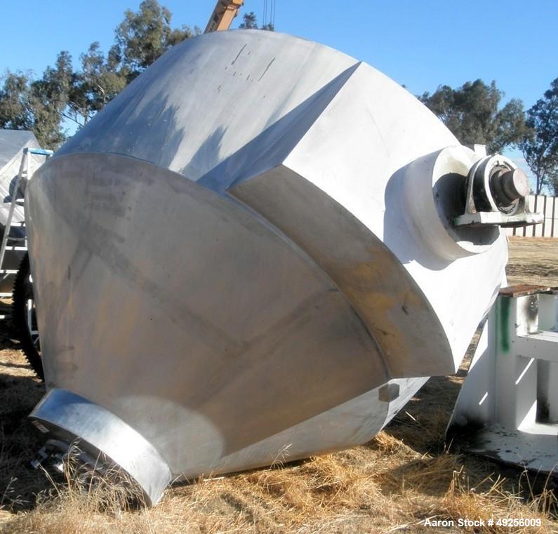 Used Tolan Slant Cone Mixer, approximately 250 cubic feet working capacity